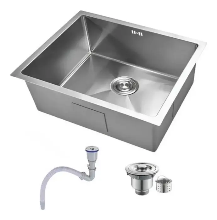 Cuba Inox Escovado Quadrada 50x40 cm Gourmet com Acessórios - CASA MOLIE