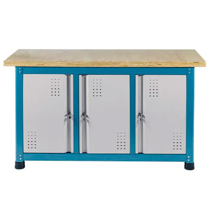 Bancada Multiuso Desmontável com Tampo Compensado Pinus de 40mm com 3 Portas MARCON-BM-Z